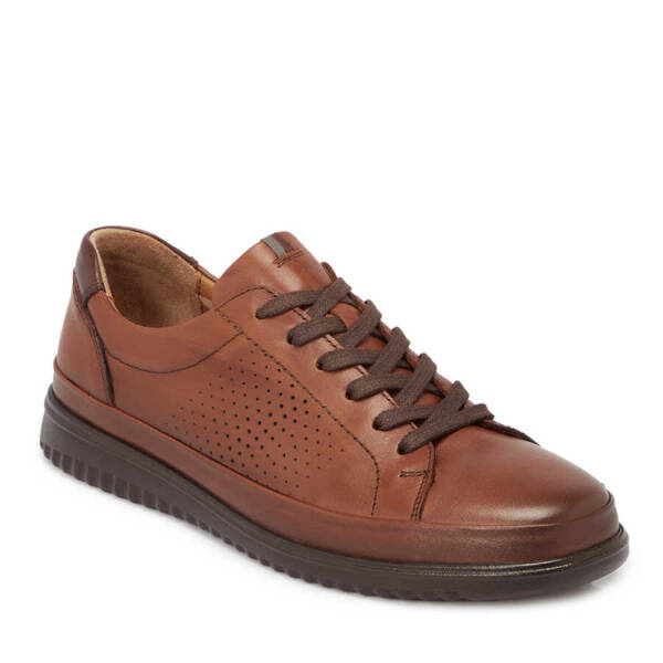 Kahverengi Deri Erkek Sneaker - E24I1AY56696-G36 - 1