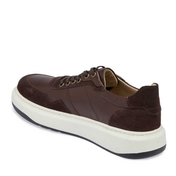Kahverengi Hakiki Deri Erkek Sneaker - E24I1AY56826-W20 - 3