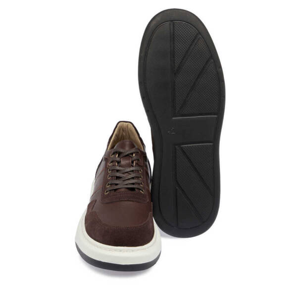 Kahverengi Hakiki Deri Erkek Sneaker - E24I1AY56826-W20 - 4