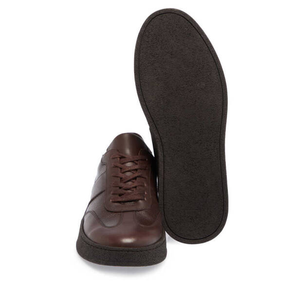 Kahverengi Hakiki Deri Erkek Sneaker - E24I1AY56896-B90 - 4