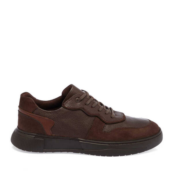 Kahverengi Hakiki Deri Erkek Sneaker - E24I1AY56908-H2D - 1