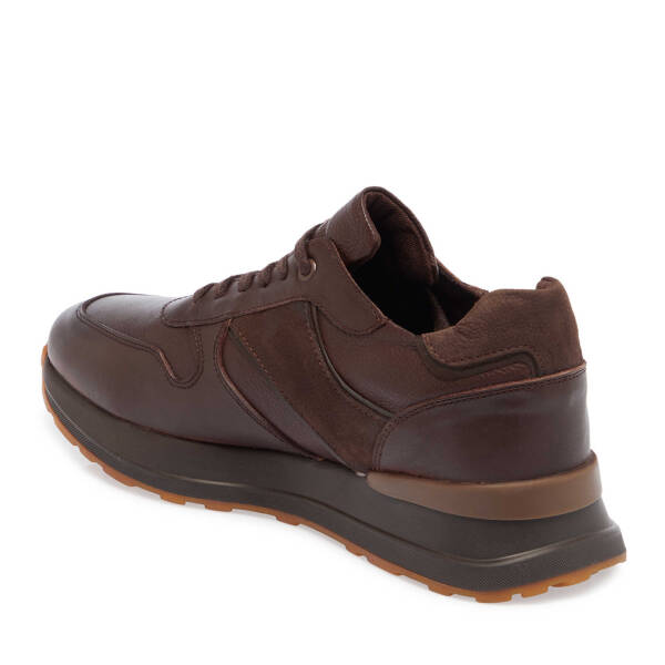 Kahverengi Hakiki Deri Erkek Sneaker - E24I1AY56909-A24 - 3