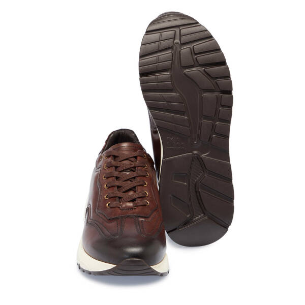 Kahverengi Deri Erkek Sneaker - E24S1AY56975-V94 - 4