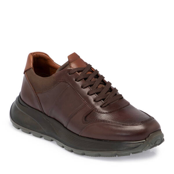 Kahverengi Deri Erkek Sneaker - E24S1AY57056-A24 - 1