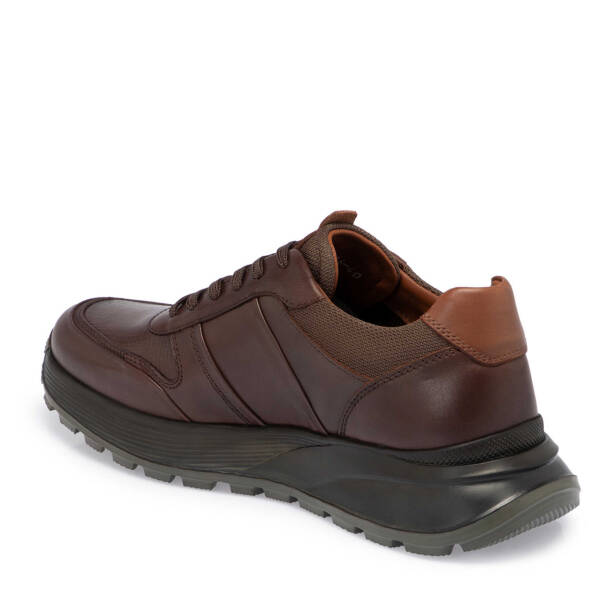 Kahverengi Deri Erkek Sneaker - E24S1AY57056-A24 - 2