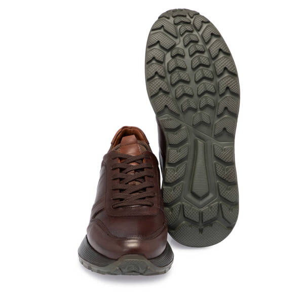 Kahverengi Deri Erkek Sneaker - E24S1AY57056-A24 - 4