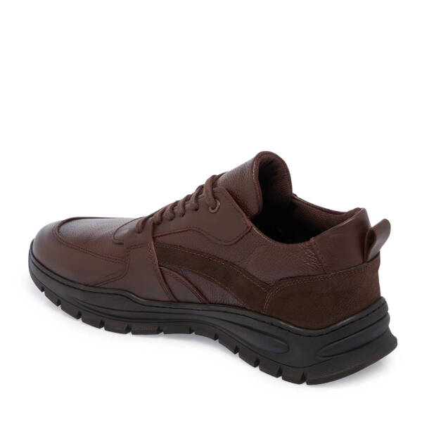 Kahverengi Deri Erkek Sneaker - E24S1AY57095-A24 - 2