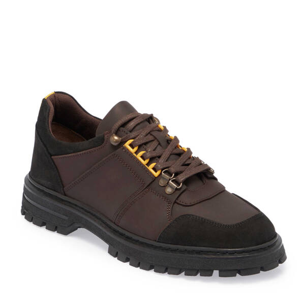 Kahverengi Deri Erkek Sneaker - E24S1AY57100-A24 - 1