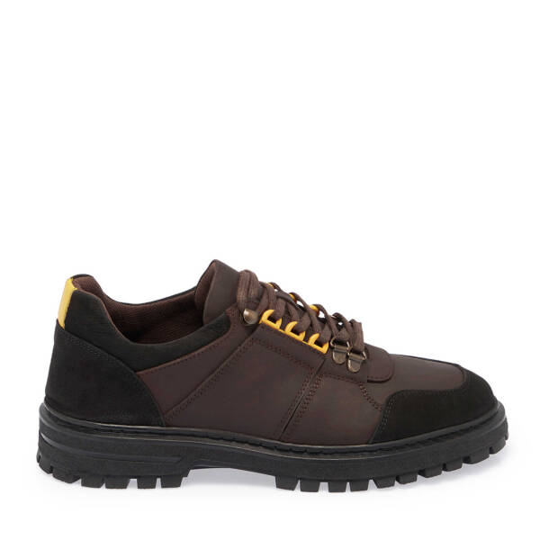 Kahverengi Deri Erkek Sneaker - E24S1AY57100-A24 - 3