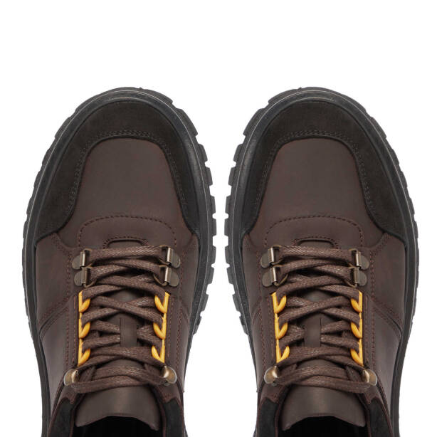 Kahverengi Deri Erkek Sneaker - E24S1AY57100-A24 - 5
