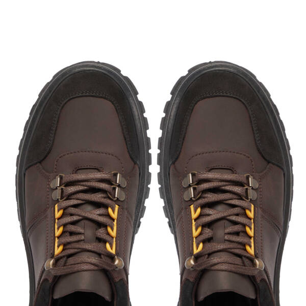 Kahverengi Deri Erkek Sneaker - E24S1AY57100-A24 - 5