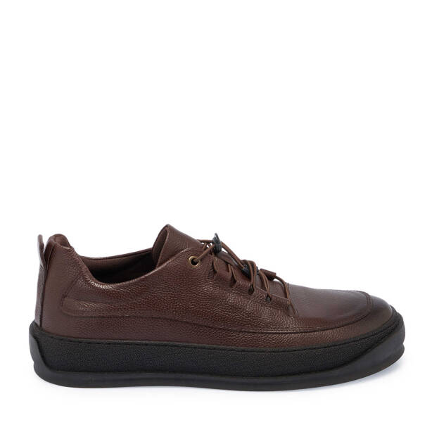 Kahverengi Deri Erkek Sneaker - E24S1AY57137-A24 - 3
