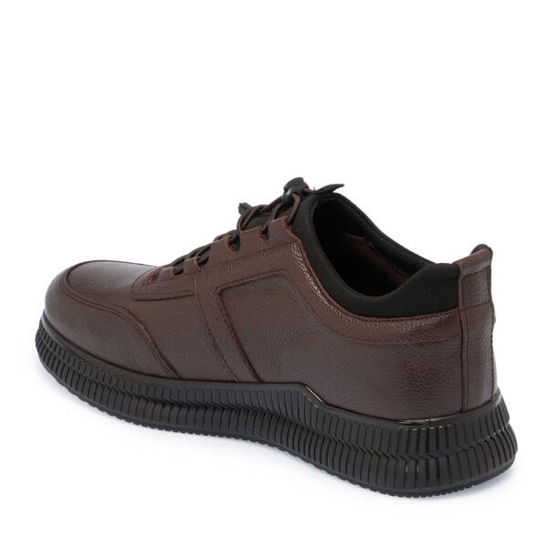 Kahverengi Deri Erkek Sneaker - E24S1AY57139-A24 - 2