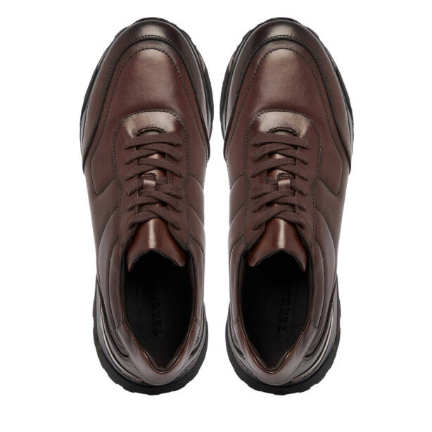 Kahverengi Deri Erkek Sneaker - E25S1AY57379-A24 - 5