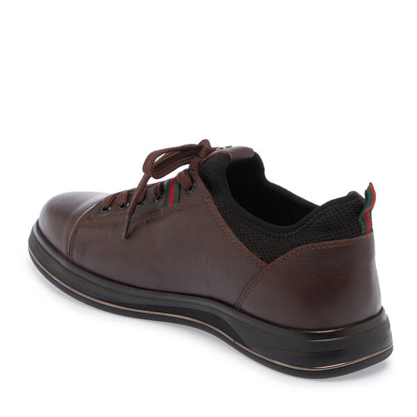 Kahverengi Hakiki Deri Erkek Sneaker - E25S1AY57384-A24 - 3