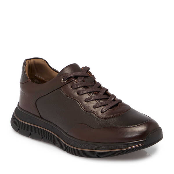 Kahverengi Deri Erkek Sneaker - E25S1AY57392-A24 - 1