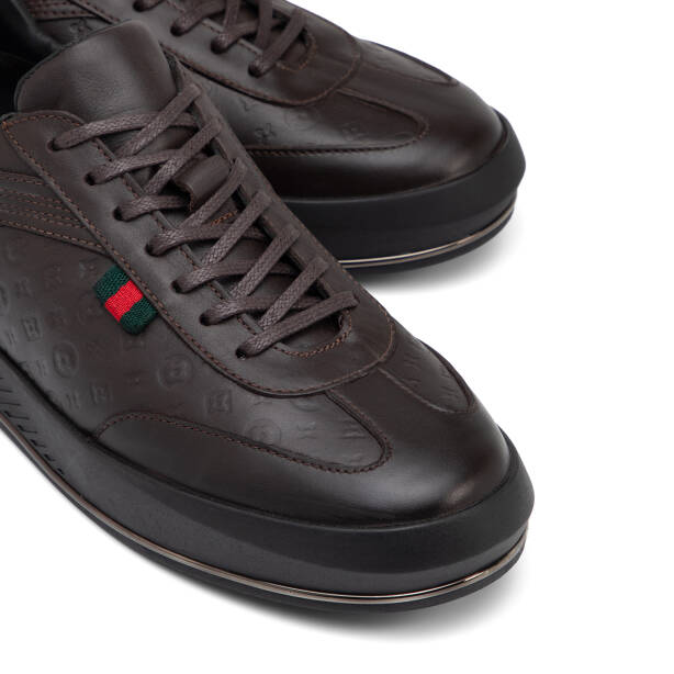 Kahverengi Hakiki Deri Erkek Sneaker - E25S1AY57393-A24 - 3