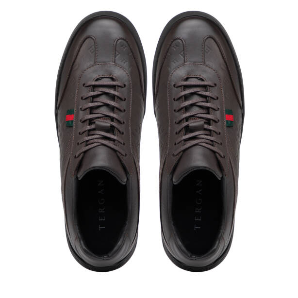 Kahverengi Hakiki Deri Erkek Sneaker - E25S1AY57393-A24 - 5
