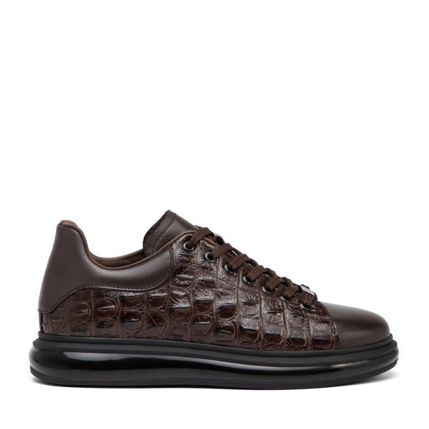 Kahverengi Hakiki Deri Erkek Sneaker - E25S1AY57394-A24 - 1