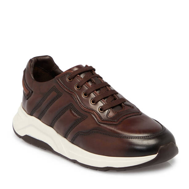 Kahverengi Deri Erkek Sneaker - E25S1AY57402-A24 