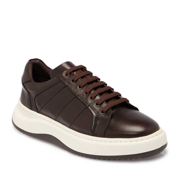 Kahverengi Deri Erkek Sneaker - E25S1AY57404-A24 - 1
