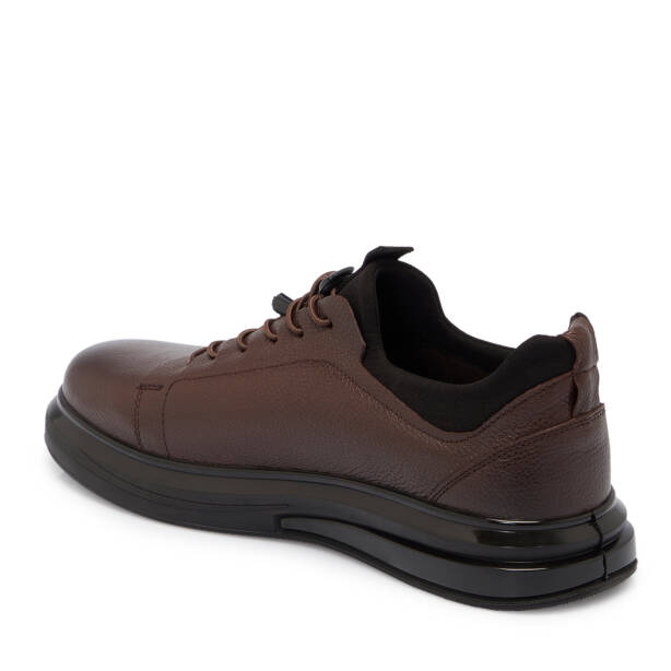 Kahverengi Hakiki Deri Erkek Sneaker - E25S1AY57411-A24 - 3