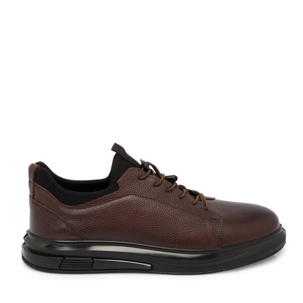 Kahverengi Hakiki Deri Erkek Sneaker - E25S1AY57411-A24 - 1