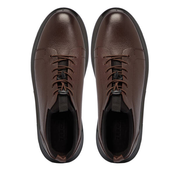 Kahverengi Hakiki Deri Erkek Sneaker - E25S1AY57411-A24 - 5