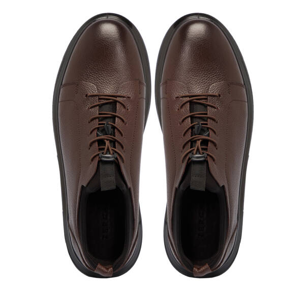 Kahverengi Hakiki Deri Erkek Sneaker - E25S1AY57411-A24 - 5