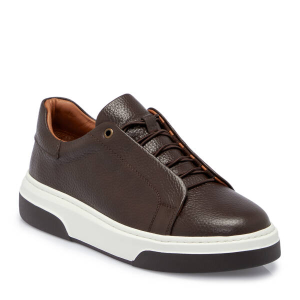 Kahverengi Deri Erkek Sneaker - E25S1AY57424-A42 - 1