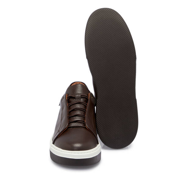 Kahverengi Deri Erkek Sneaker - E25S1AY57424-A42 - 4