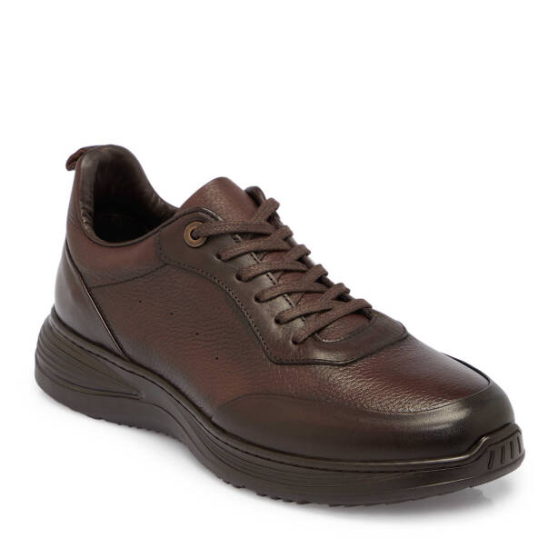 Kahverengi Deri Erkek Sneaker - E25S1AY57441-A24 - 1