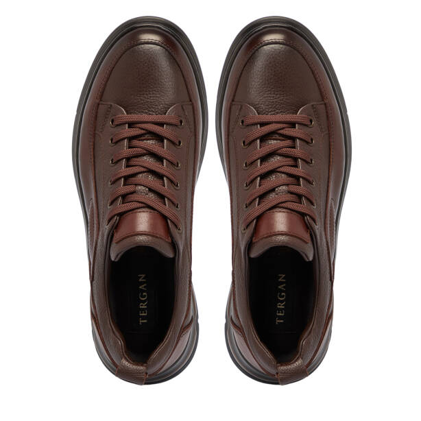Kahverengi Deri Erkek Sneaker - E25S1AY57443-A24 - 5
