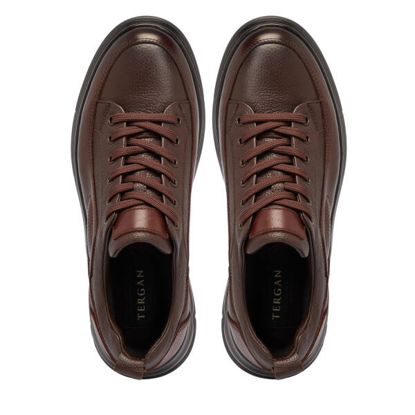 Kahverengi Deri Erkek Sneaker - E25S1AY57443-A24 - 5