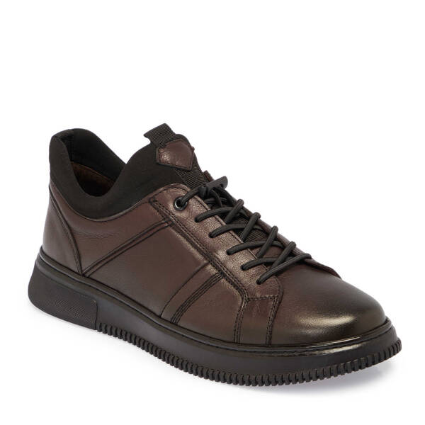 Kahverengi Deri Erkek Sneaker - E25S1AY57444-A24 - 1