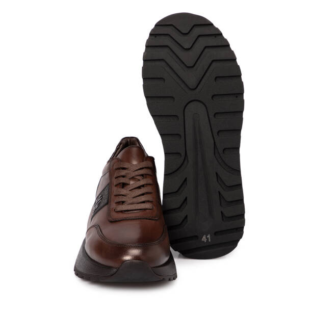 Kahverengi Deri Erkek Sneaker - E25S1AY57446-A24 - 4