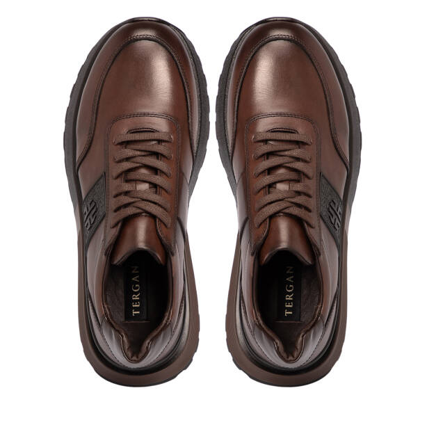 Kahverengi Deri Erkek Sneaker - E25S1AY57446-A24 - 5