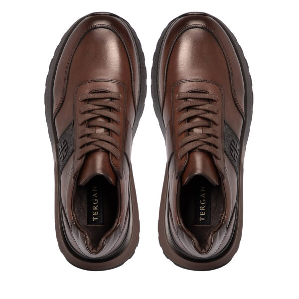 Kahverengi Deri Erkek Sneaker - E25S1AY57446-A24 - 5