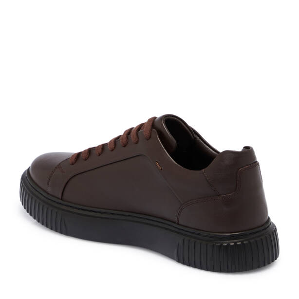 Kahverengi Deri Erkek Sneaker - E25S1AY57472-B90 - 2