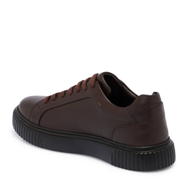 Kahverengi Deri Erkek Sneaker - E25S1AY57472-B90 - 2