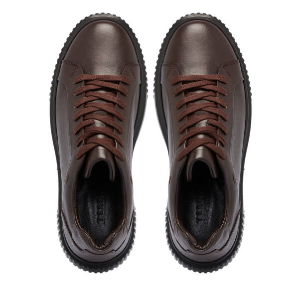 Kahverengi Deri Erkek Sneaker - E25S1AY57472-B90 - 5