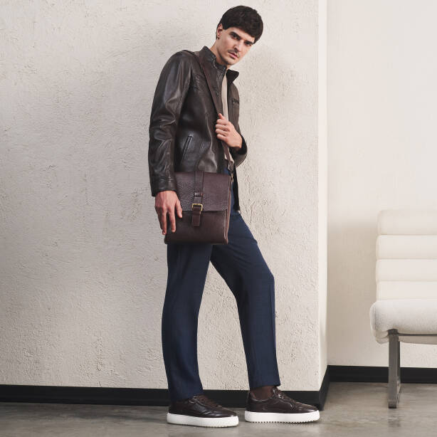 Kahverengi Hakiki Deri Erkek Sneaker - E25S1AY57482-A42 