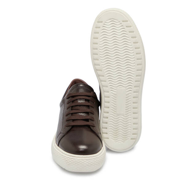 Kahverengi Deri Erkek Sneaker - E25S1AY57485-A42 - 4