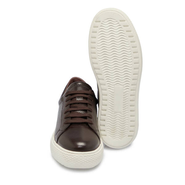 Kahverengi Deri Erkek Sneaker - E25S1AY57485-A42 - 4
