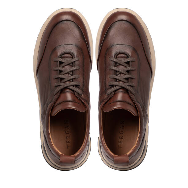 Kahverengi Deri Erkek Sneaker - E25S1AY57488-A24 - 5