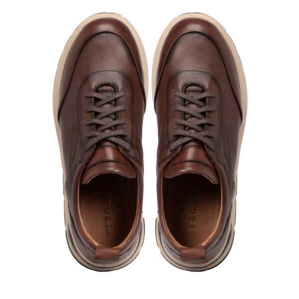 Kahverengi Deri Erkek Sneaker - E25S1AY57488-A24 - 5