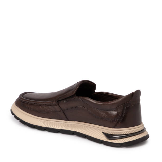 Kahverengi Deri Erkek Sneaker - E25S1AY57489-A24 - 2