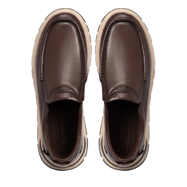 Kahverengi Deri Erkek Sneaker - E25S1AY57489-A24 - 5