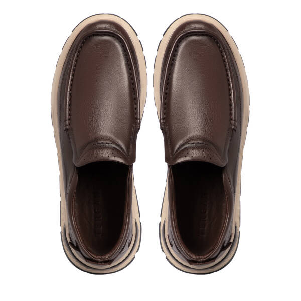 Kahverengi Deri Erkek Sneaker - E25S1AY57489-A24 - 5