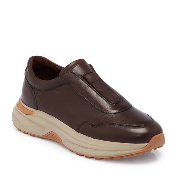 Kahverengi Deri Erkek Sneaker - E25S1AY57490-A24 - 1